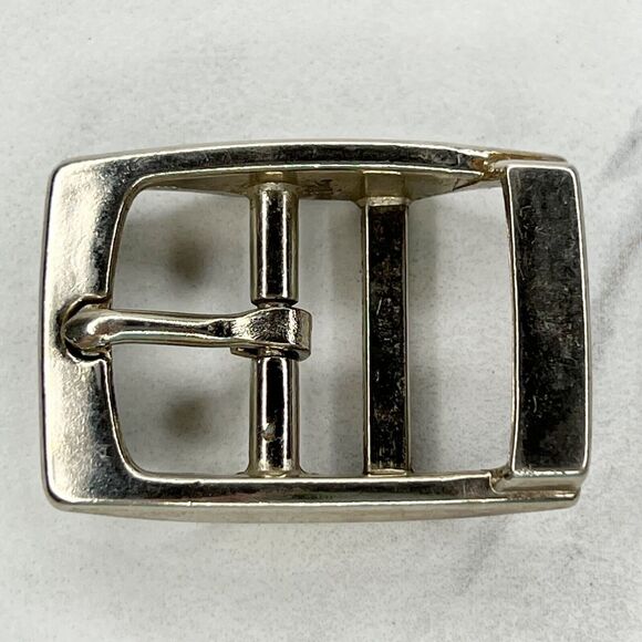 Silver Tone Simple Basic Belt Buckle - Picture 1 of 7